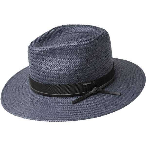Bailey Mens Dreyer Paper Straw Hat Fedora Woven - Slate Carousel 1