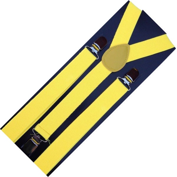 6x Mens Suspenders Braces Adjustable Strong Clip On Elastic Formal Wedding BU... Carousel 2