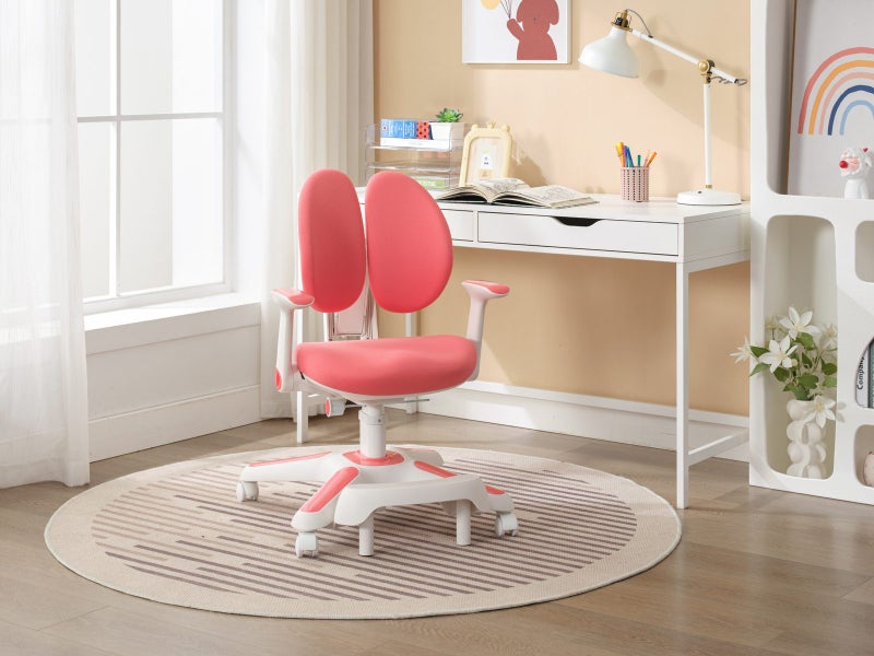 6x Ergonomic Children Kids Study Chairs Height Adjustable - Pink Carousel 2