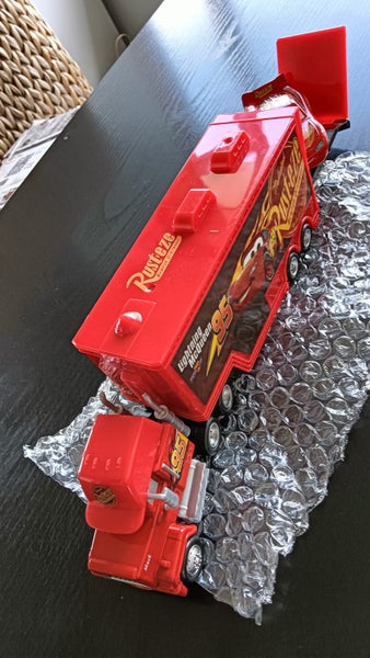 New Kids Gift Toy Combo Mack Truck n Lighting McQueen Car Carousel 2