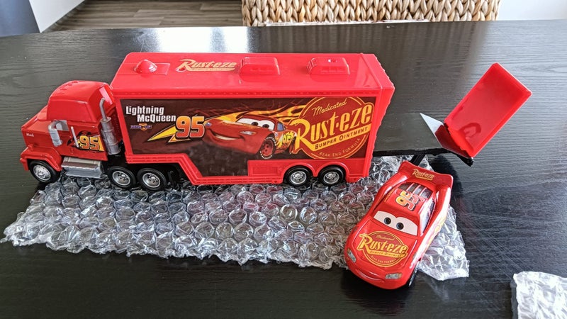 New Kids Gift Toy Combo Mack Truck n Lighting McQueen Car Carousel 1