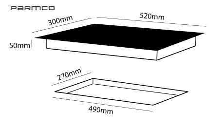 Parmco 300mm Ceramic, Black, 2 Element Cooktop I Series 3 Carousel 2