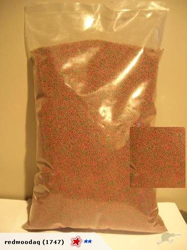 1.5KG Bulk Fine 1mm Goldfish Pellets (red & green) Carousel 1