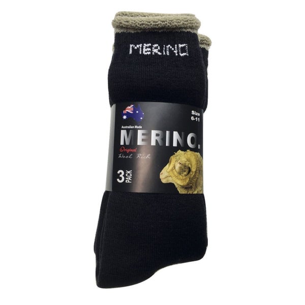 6 Pairs MERINO WOOL SOCKS Mens Heavy Duty Premium Thick Work Socks Cushion BULK Carousel 2