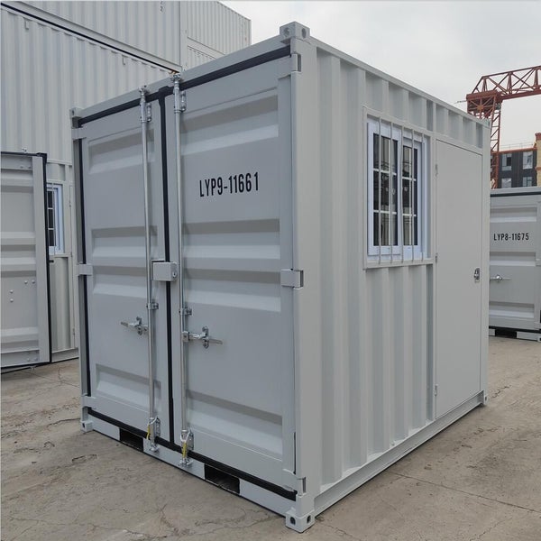 New 9ft Shipping Container with single entry door and window Carousel 1