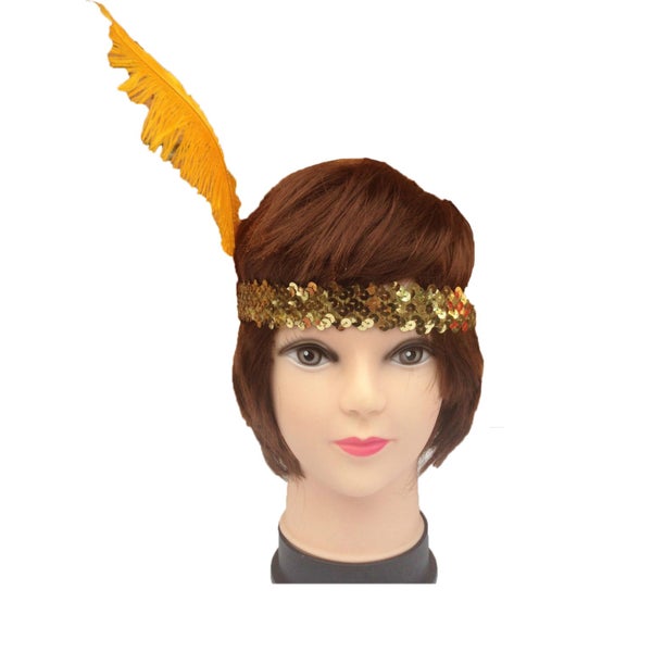 12x 1920s FLAPPER HEADBAND Headpiece Feather Sequin Charleston Gatsby Party B... Carousel 2