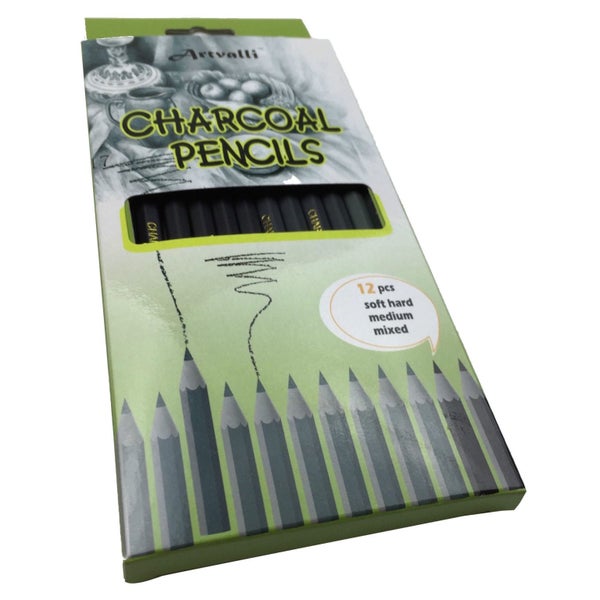 24 pcs CHARCOAL PENCILS Artist Drawing Sketching Shading Draw Sketch Art Craft63617302312963112