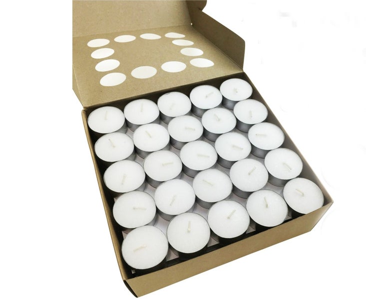 200pcs TEA LIGHT CANDLES 4 Hour Burn Tealight Wedding Smokeless Crystal Wax BULK Carousel 1