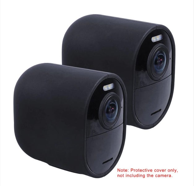 2 x Silicone Skin for Arlo Pro 3/4/5/6, Ultra 1/2 Security Cameras - Black Carousel 2