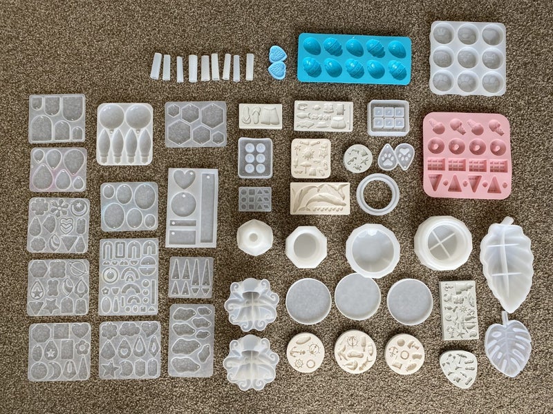 Resin Craft BULK - over 40 moulds for jewellery, trinkets, dishes, coasters Carousel 1