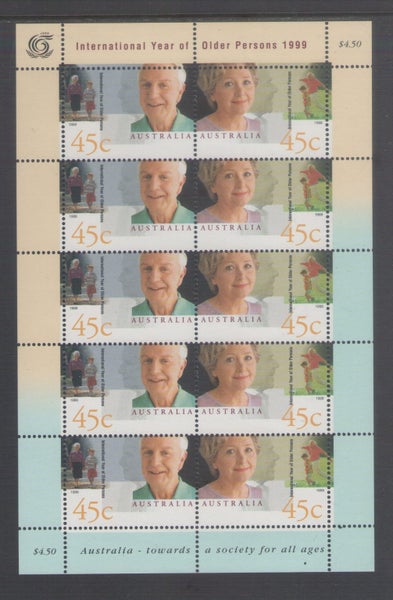 Australia - 1999 Long Life Pair Sheetlet - UHM - 1844b Carousel 1