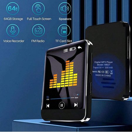 64GB Portable Mp3 Music Player Full Touch Screen Music Player Carousel 2