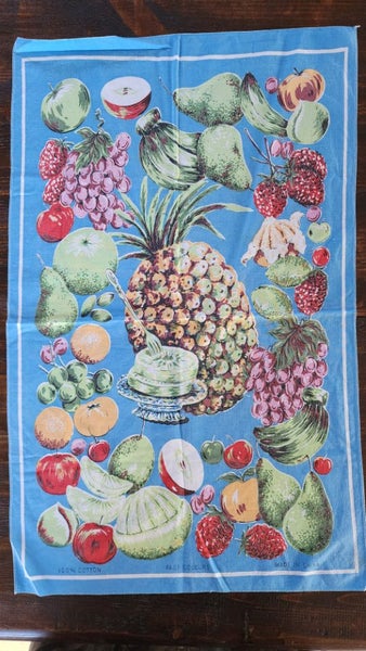 ~" Fruit Fast Colours Cotton Vintage Tea Towel "~ Carousel 1