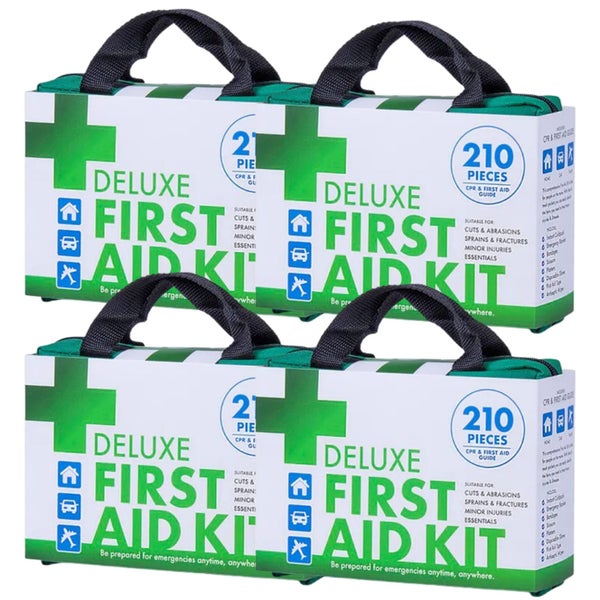 4x 210PCS EMERGENCY FIRST AID KIT Medical Travel Set Workplace Office ARTG BULK Carousel 1