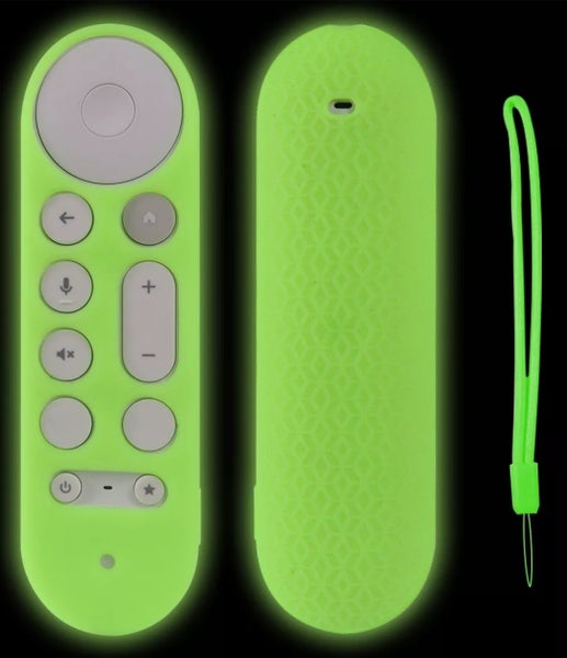 Chromecast Streamer Remote - Silicone protective Cover - New 2025 Black or Glow Carousel 1
