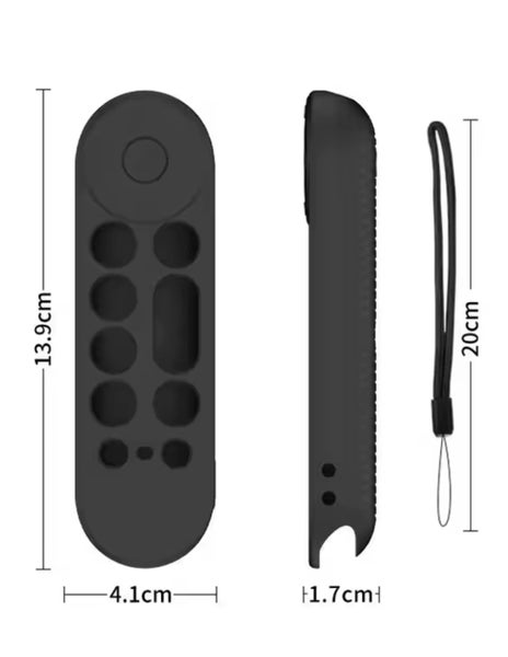 Chromecast Streamer Remote - Silicone protective Cover - New 2025 Black or Glow Carousel 8