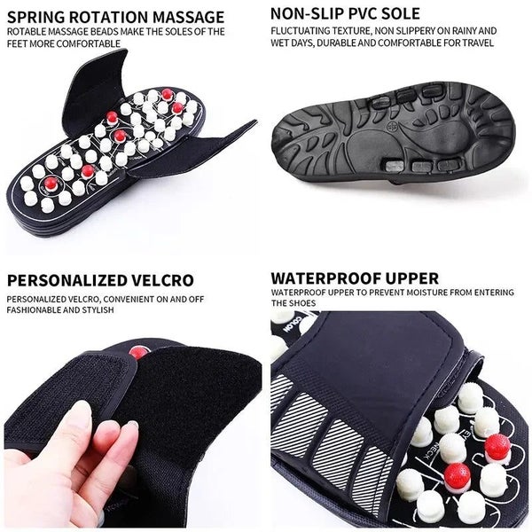Acupoint Massage Slippers Therapy Massager Shoes For Feet Unisex Home Flip Fl... Carousel 7