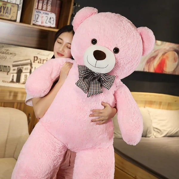 Giant 105cm Soft Teddy Bear Plush Toys White&Pink&Brown Bear Super Big Huggin... Carousel 7