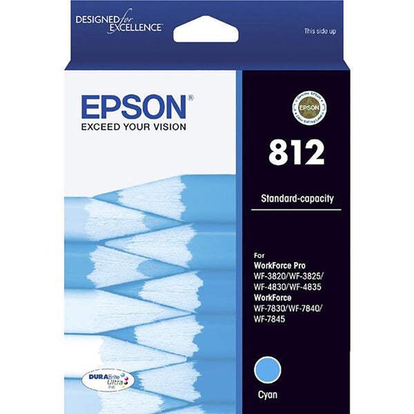 Original Epson 812 Cyan Ink Cartridge Toner C13T05D292 WorkForce Pro Carousel 1