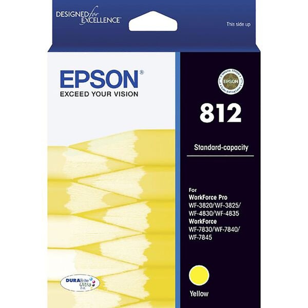 Original Epson 812 Yellow Ink Cartridge Toner C13T05D492 WorkForce Pro Carousel 1