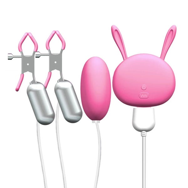 Vibrating Nipple Clamp Vibrator for Women 10 Speed Vibrators Egg Breast Massa... Carousel 1