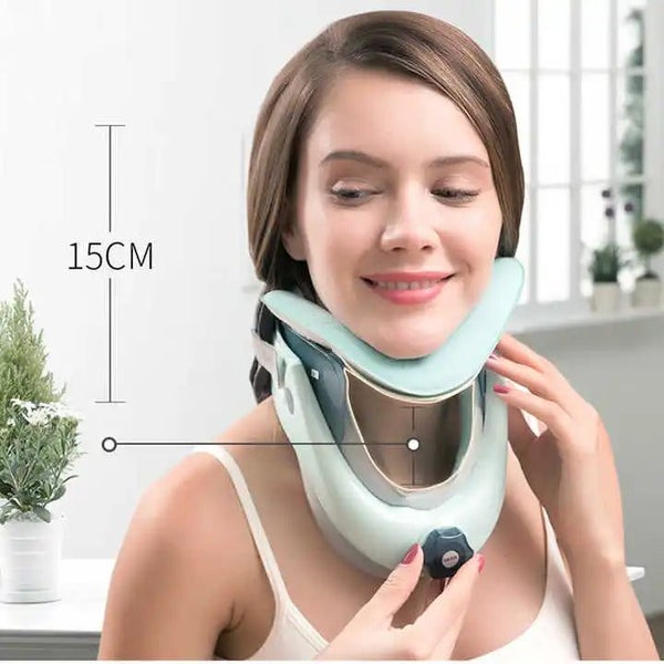 Air sac Adjustable Neck Stretcher Collar for Home Traction Spine Alignment Ce... Carousel 2
