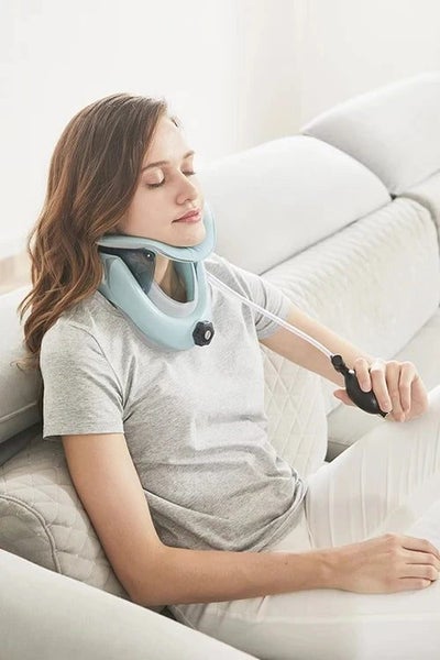 Air sac Adjustable Neck Stretcher Collar for Home Traction Spine Alignment Ce... Carousel 6