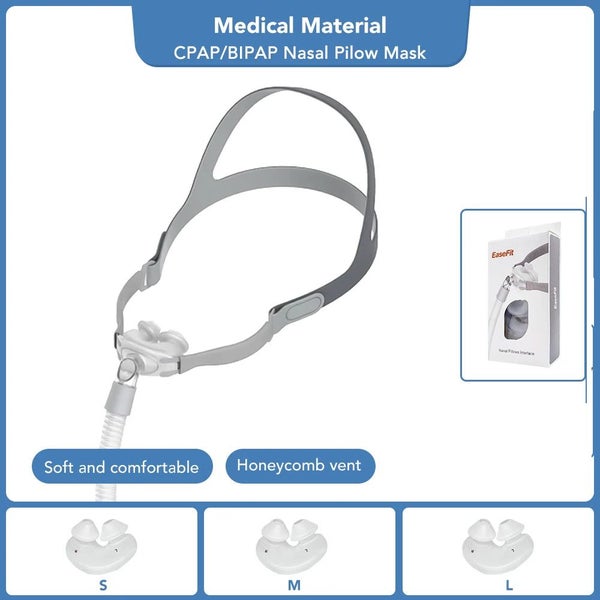 Resoxy Cpap Nasal Pillows Mask Universal PM1 Sleep Apnea Nasal Mask For Cpap&... Carousel 1