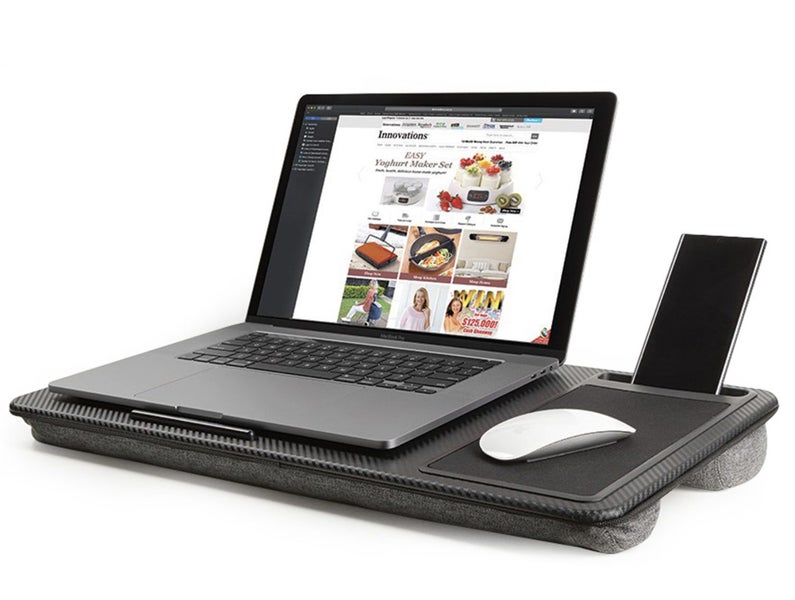 Multifunctional Lap Desk Station w Polyester Dual Bolster Cushion Carousel 1