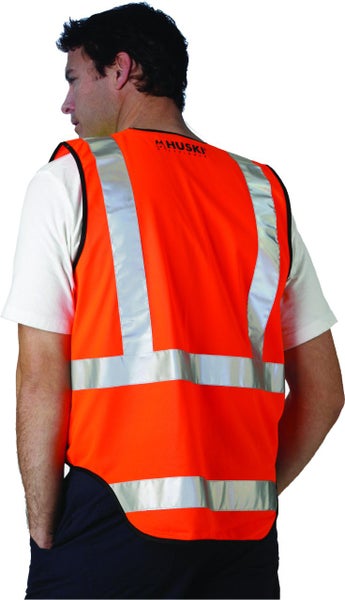 HUSKI Hi Vis Patrol Vest 3M Reflective Tape Safety Workwear High Visibility Carousel 4