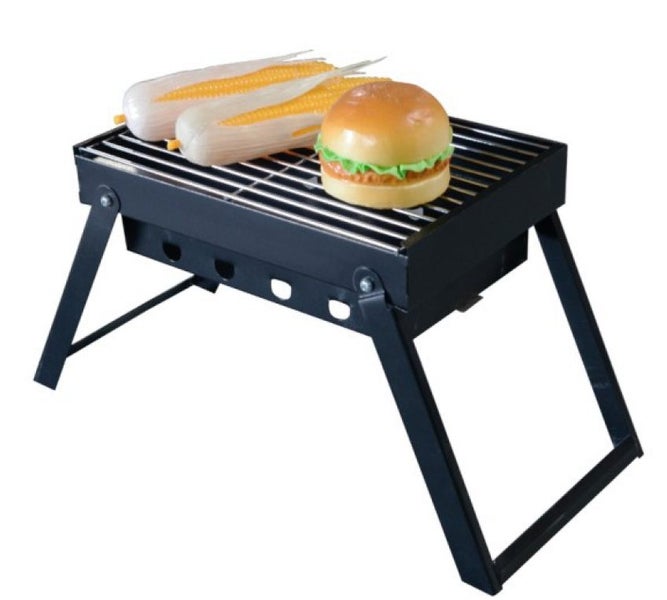 Premium Portable Charcoal Folding BBQ Grill Barbecue Foldable Travel - Black/... Carousel 1