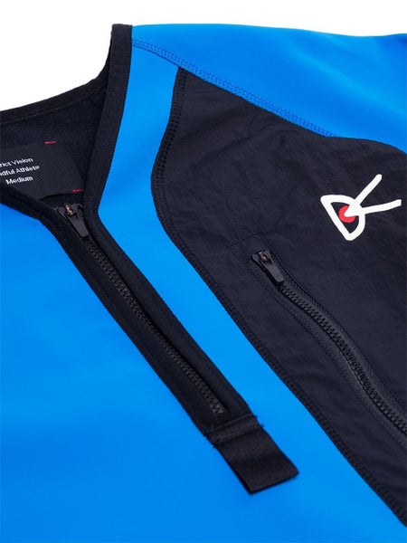 District Vision Mens Rocco Half-Zip Mid Layer Top Neoprene - Electric Blue Carousel 3