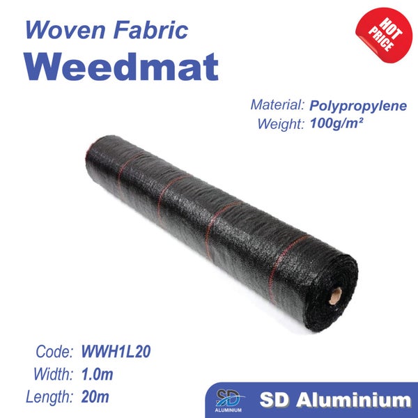 Woven Weedmat - Black - Range of Sizes Available - 100g/m² Carousel 1