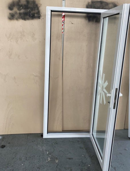 NEW WHITE ALUMINIUM DOUBLE GLAZED SINGLE DOOR:2000H x 810W Carousel 2