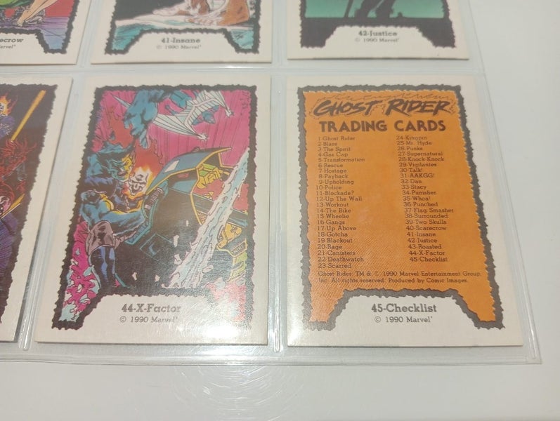 1990 38/45 Marvel Ghostrider Trading Cards Carousel 8