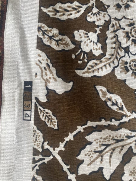 Duralee Conner Vine brown and white fabric Carousel 7