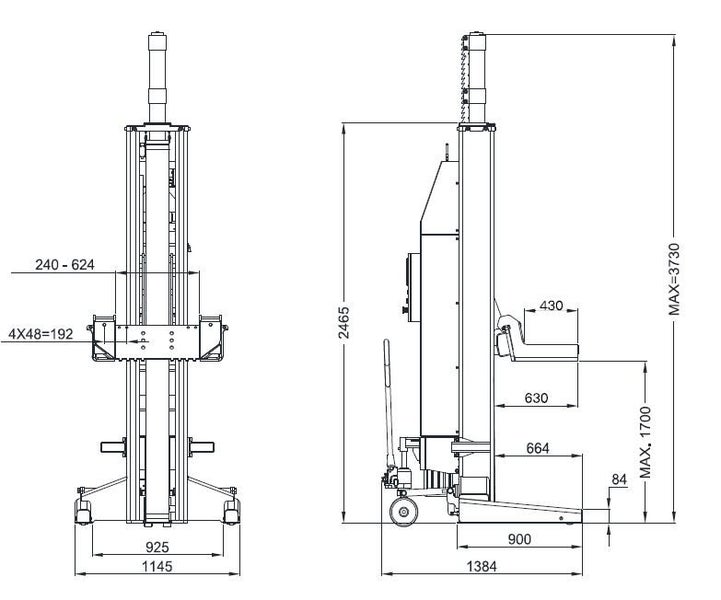 Mobile Column Lift - Truck hoist 8.5T - Automaster Carousel 19