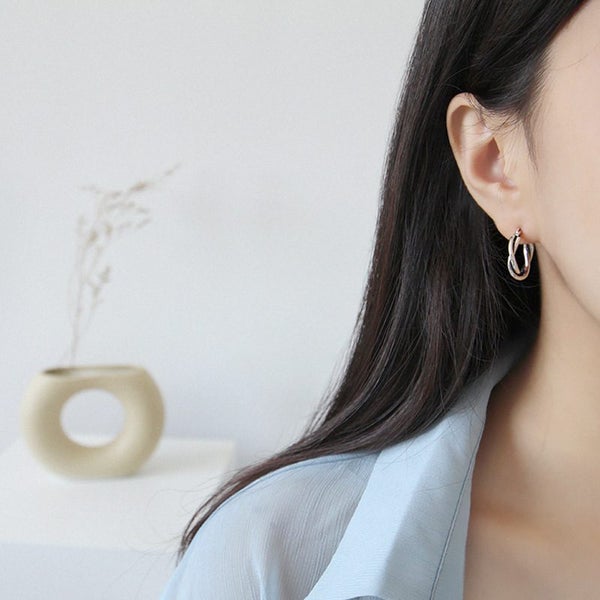 Sterling Silver Twisted Hoop Earrings | Gift Boxed Carousel 5