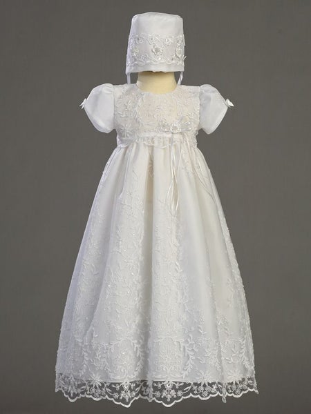 **Sale** Christening Gown or Flower Girl with Beadwork Carousel 1