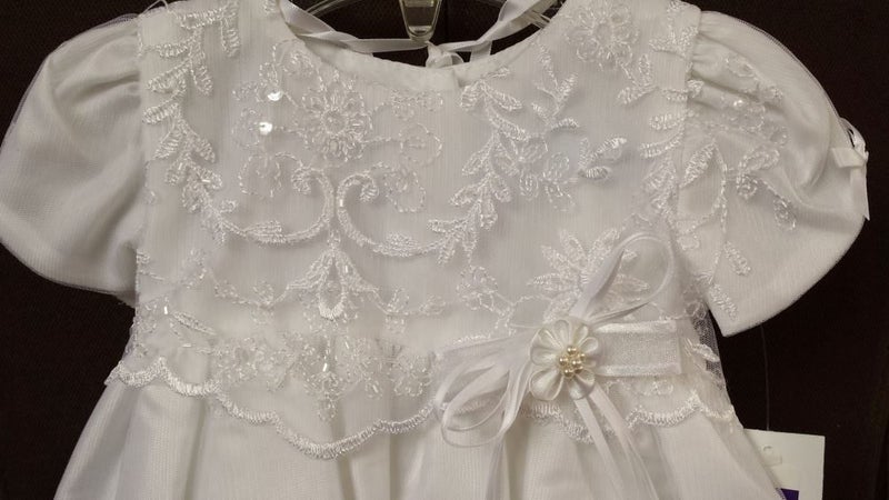 **Sale** Christening Gown or Flower Girl with Beadwork Carousel 2