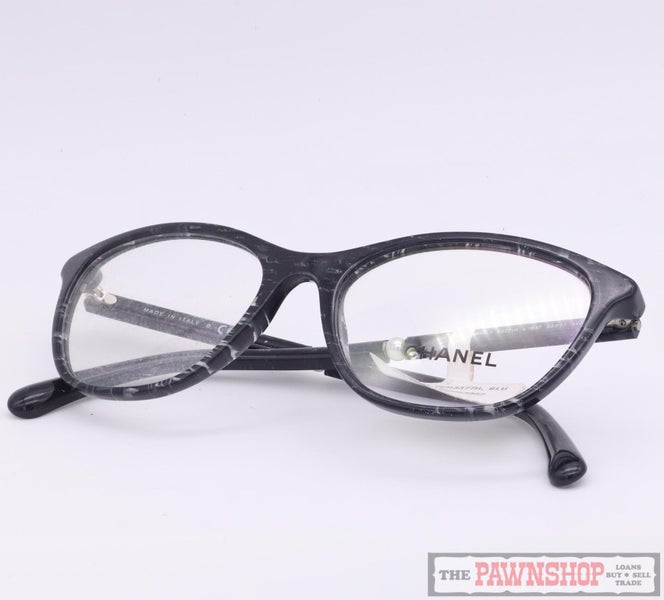 Chanel 3377-H c.1637 Grey Glitter Designer Glasses Frames Only Made in Italy Carousel 2