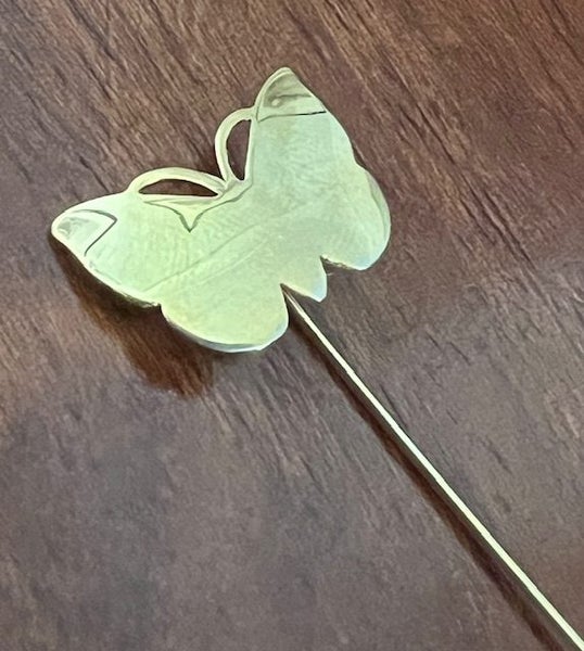 Vintage Gold Tone Butterfly Shaped Stick Pin Carousel 4