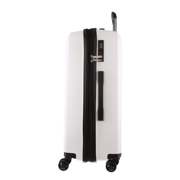 Monaco Checked Luggage Bag Travel Carry On Suitcase 75cm (124L) - White Carousel 6
