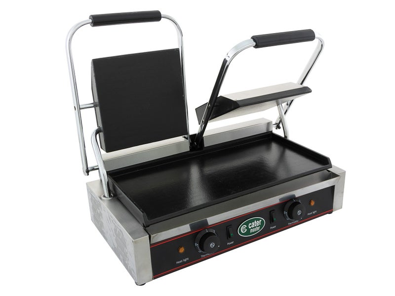 Double Panini Press 3.6kW - Commercial Toasted Sandwich Maker - Flat Top Grill Carousel 1