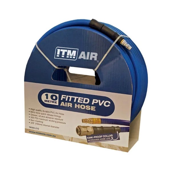 Itm Air Hose 10mm(3/8in) x 10M Pvc Air Hose W/ Cou Carousel 1
