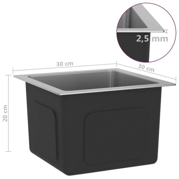 vidaXL Handmade Kitchen Sink Stainless Steel Carousel 6