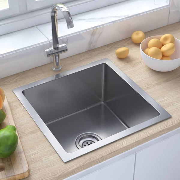 vidaXL Handmade Kitchen Sink Stainless Steel Carousel 1