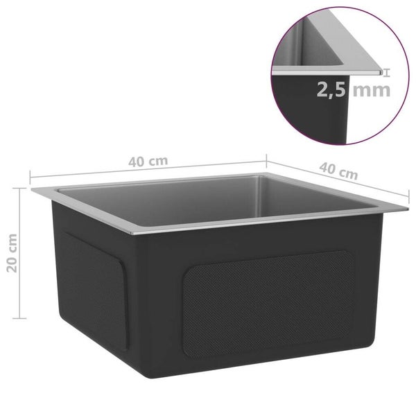 vidaXL Handmade Kitchen Sink Stainless Steel Carousel 6