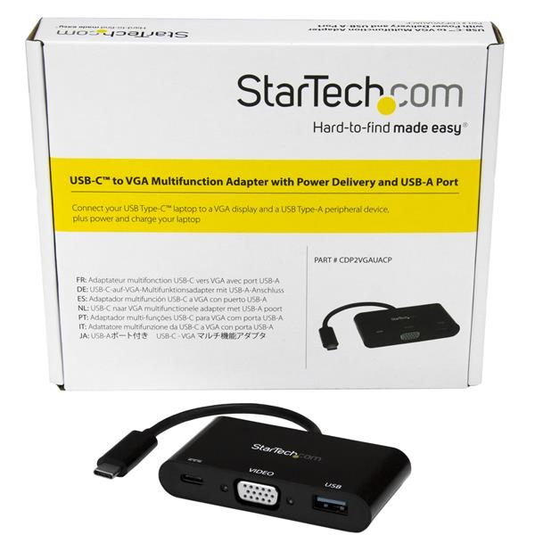 USB-C to VGA Multifunction Adapter with Power Delivery and USB-A Port Carousel 2