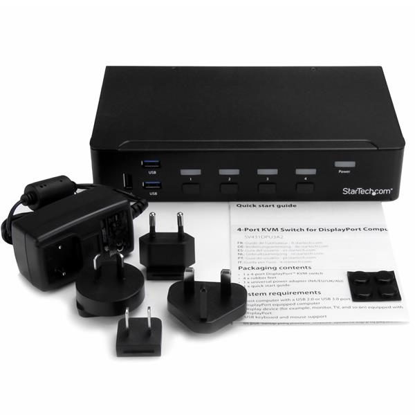4-Port DisplayPort KVM Switch - USB 3.0 - 4K Carousel 2